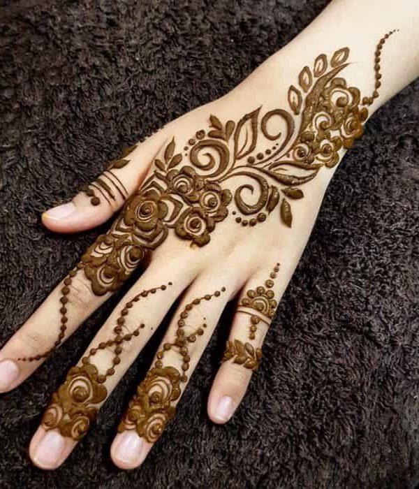 Staggering Back Hand Bridal Mehndi Designs - Back Hand Bridal Mehndi ...