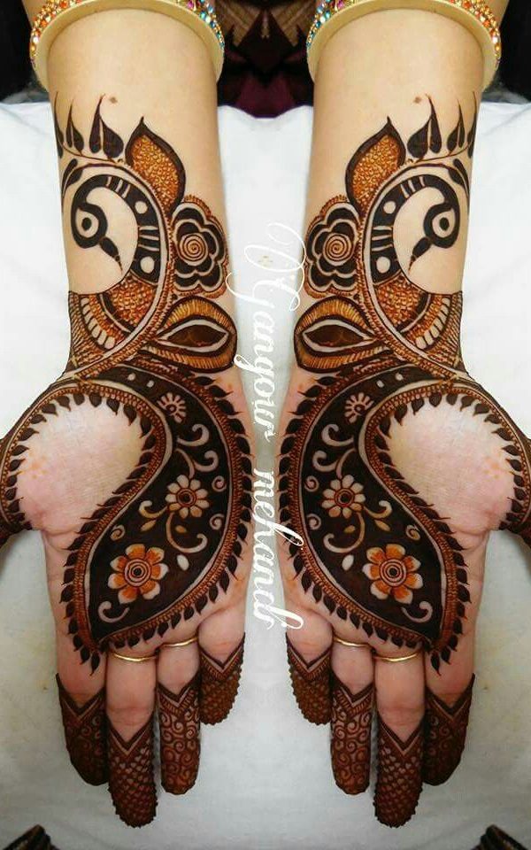 Admirable Peacock Style Bridal Mehndi Designs - Peacock Style Bridal Mehndi Designs - Bridal Mehndi - Crayon