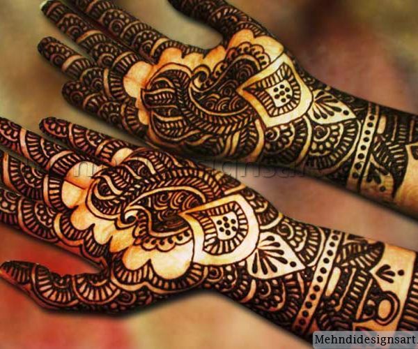 Glimmer Indo Western Bridal Mehndi Designs - Indo Western Bridal Mehndi ...