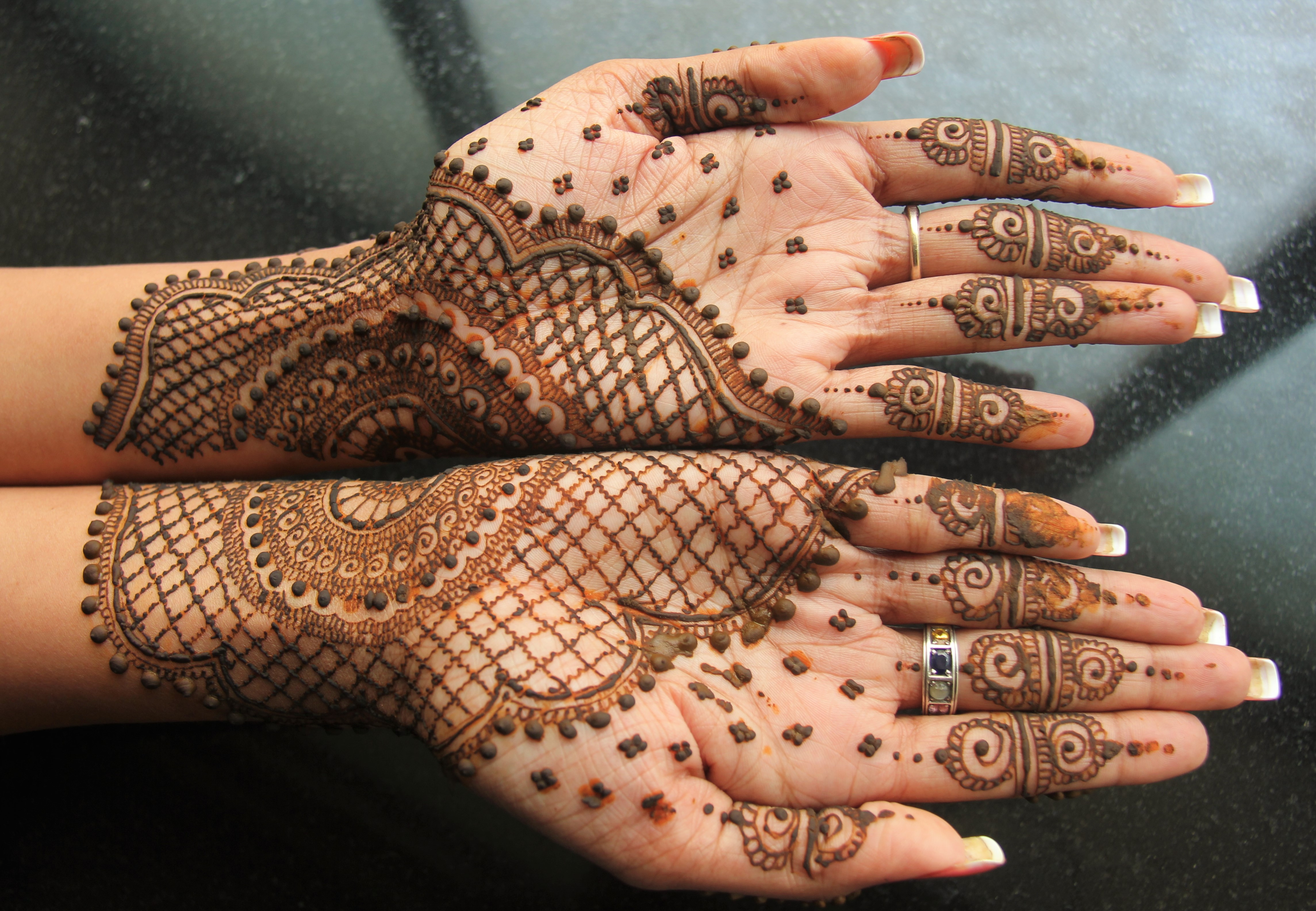 10. Indian Bridal Nail Art Designs for Henna Hands - wide 6