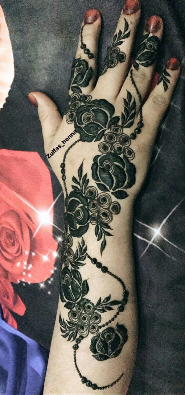 Rose Style Bridal Mehndi Designs ...