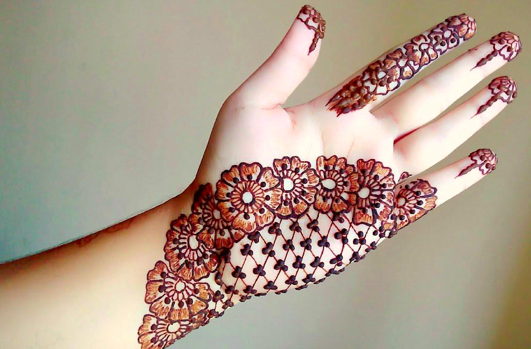 Stupifying Front Hand Arabic Mehndi Design - Front Hand Arabic Mehndi