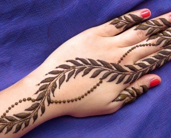 Tasmim Blog: Arabic Simple Mehndi Design For Back Hand