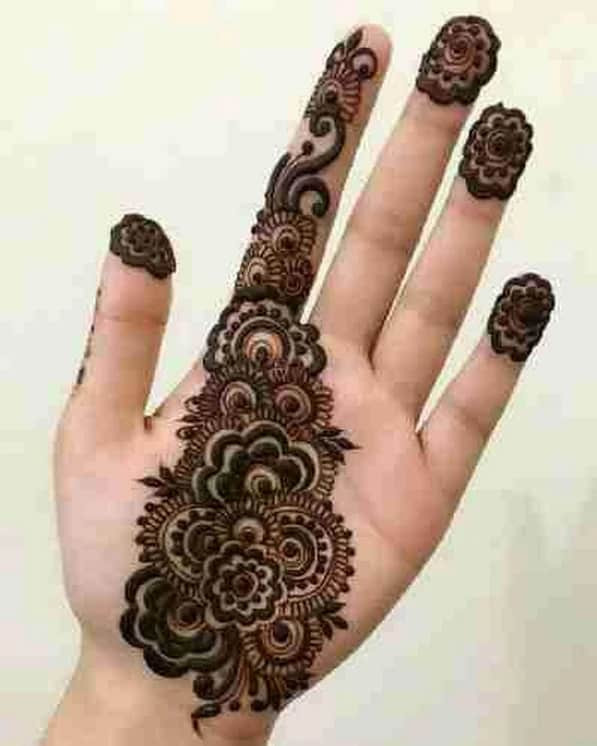 Overwhelming Palm Arabic Mehndi Designs For Half Front Hand Palm