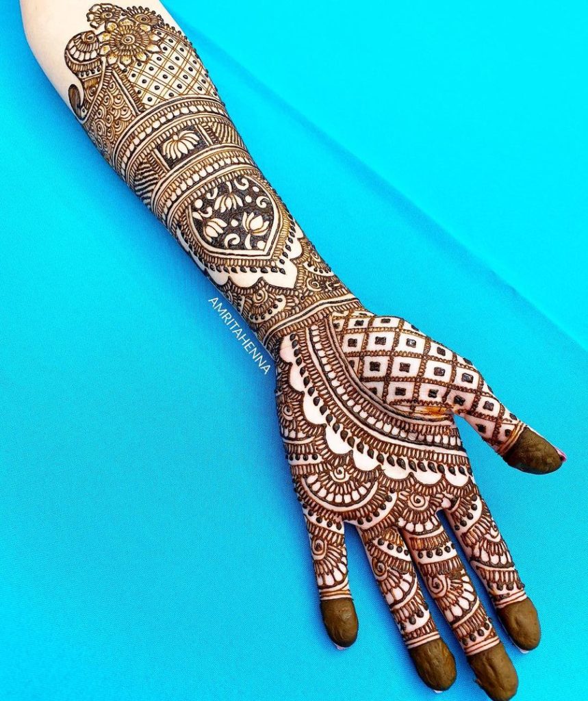 Standard Full Hand Arabic Mehndi Designs - Crayon